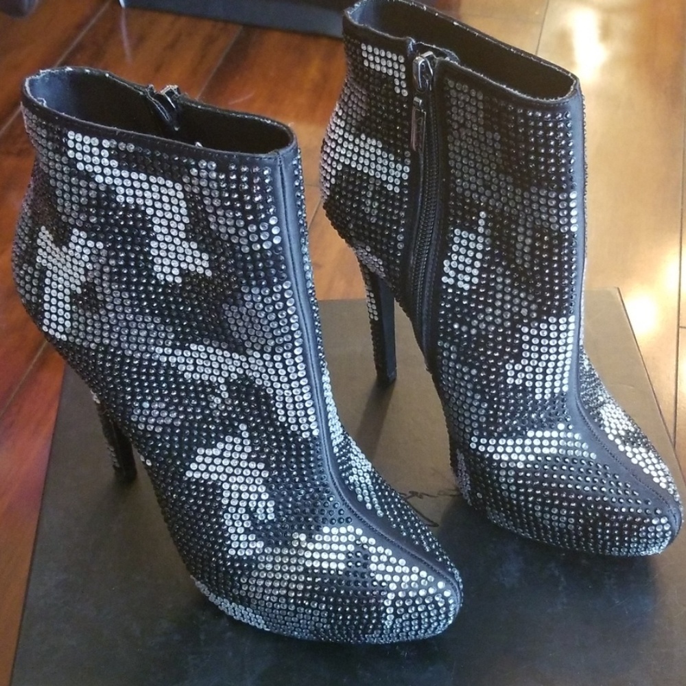 Report Signature Platform Rhinestone Boot